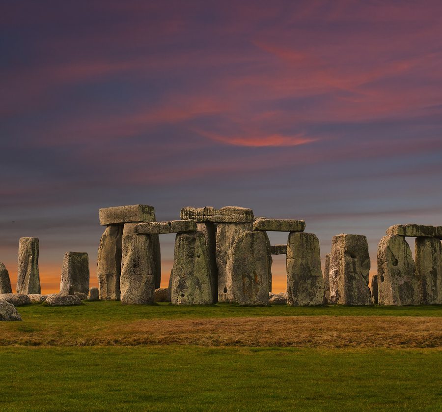 Photography of Stonehenge at the sunset